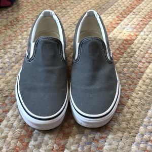 Vans slip on charcoal gray womens size 9 mens 7.5